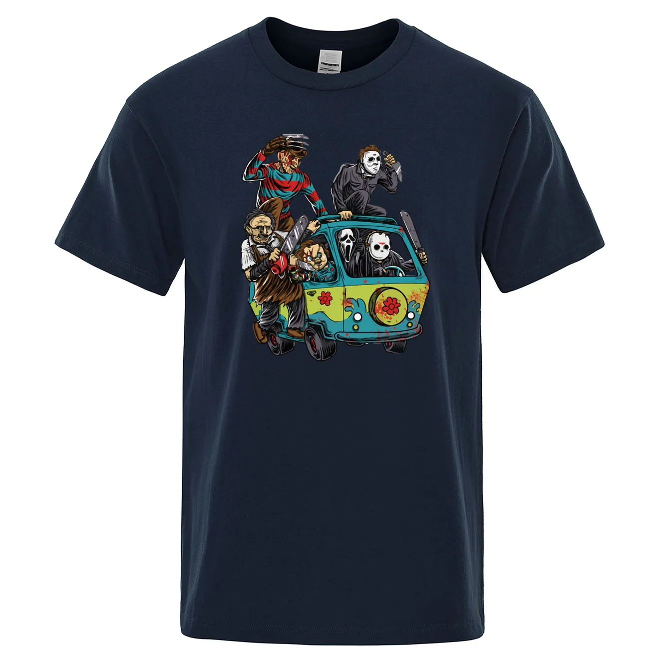 Маньяк парк ужасов тематический Джейсон клоун пила топы для мужчин s Хэллоуин