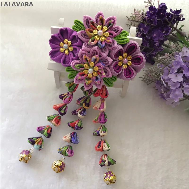 LALAVARA изготовление под заказ из лент с цветами на свадьбу для невесты волос