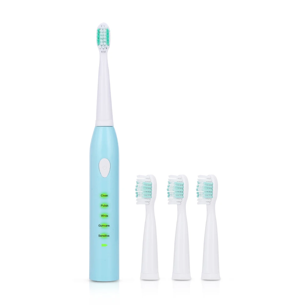 Blue AZDENT AZ-3Pro, электрическая зубная щетка, USB перезаряжаемая, мягкая щетина, щетка для зубов, 5 режимов, водонепроницаемая, для гигиены полости рта, дешевая - Цвет: Blue