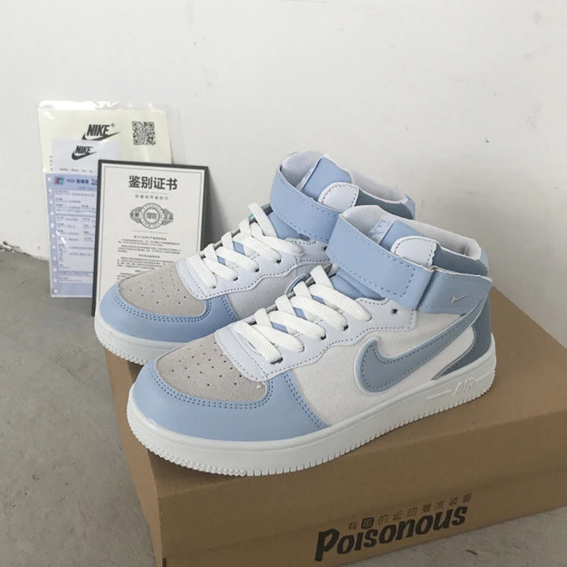 

EUR 36-44 Unisex Running Shoes Breathable Casual Shoes Outdoor Light Weight Sports Shoes Walking Sneakers Blue AF1 High Low