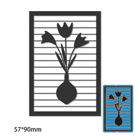 metal cutting dies flower rectangle new for decor card diy scrapbooking stencil paper album template dies 5790mm