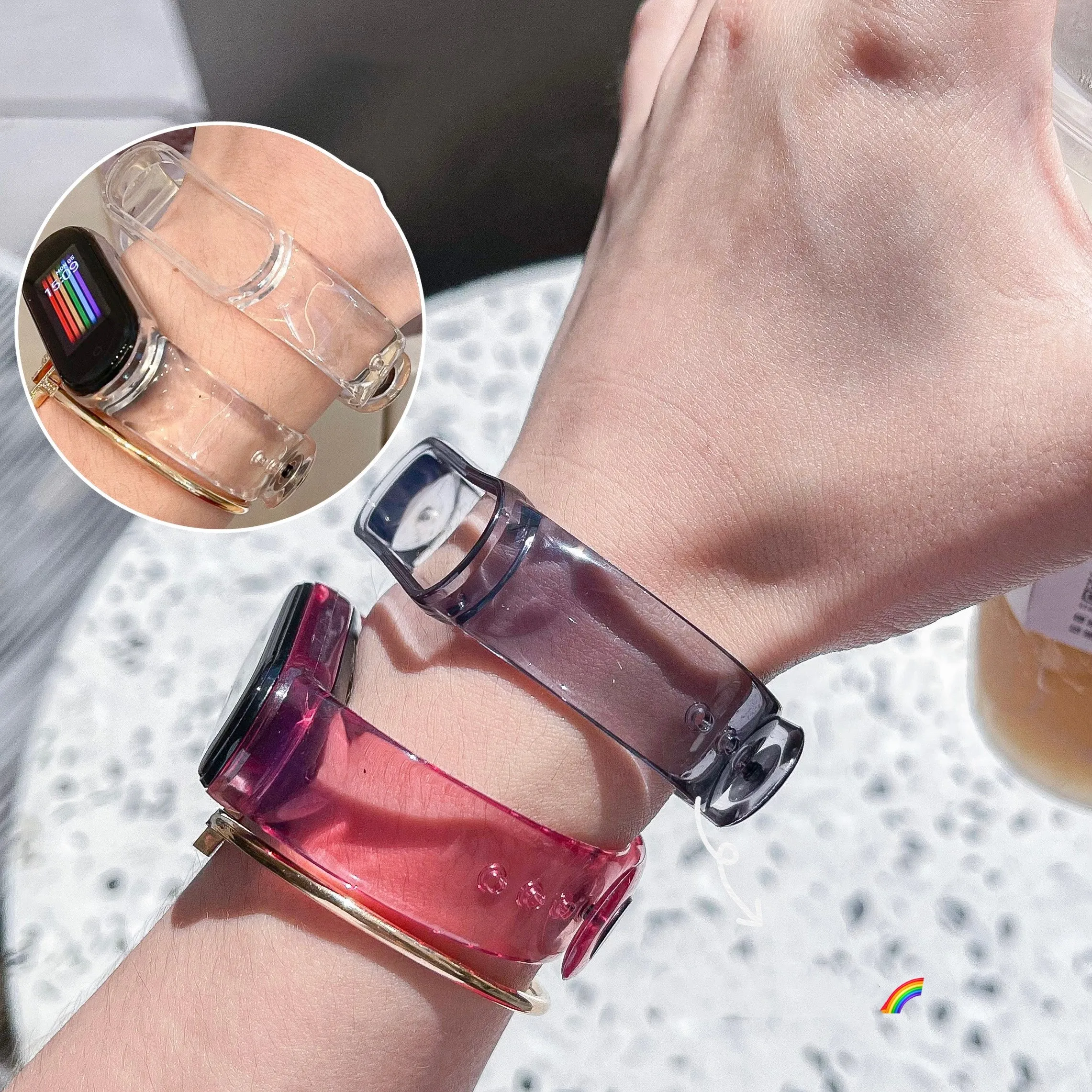 Ремешок для Xiaomi Mi Band 6 5 4 3 прозрачный Легкий браслет сменный на запястье MI |