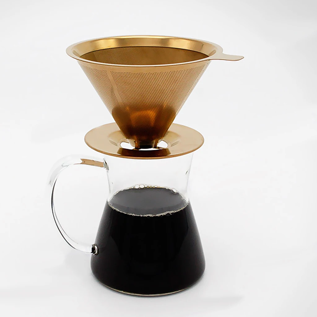 

Reusable Coffee Filter Basket Stainless Steel Filter Coffee Maker 125mm