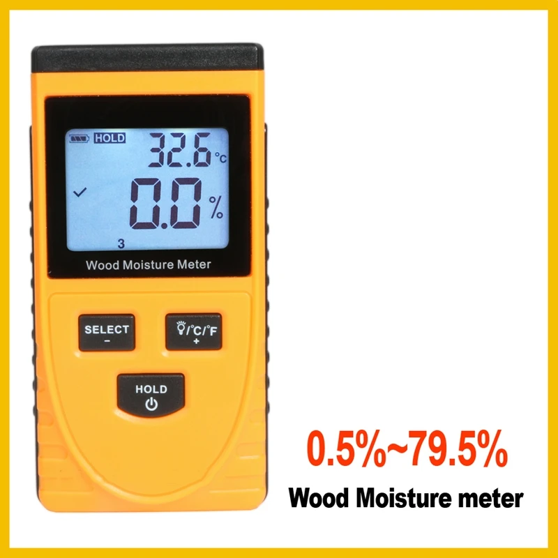 Inductive Wood Moisture Meter Hygrometer Digital Electrical Ambient Temperature Tester Measuring Tool GM630 | Инструменты