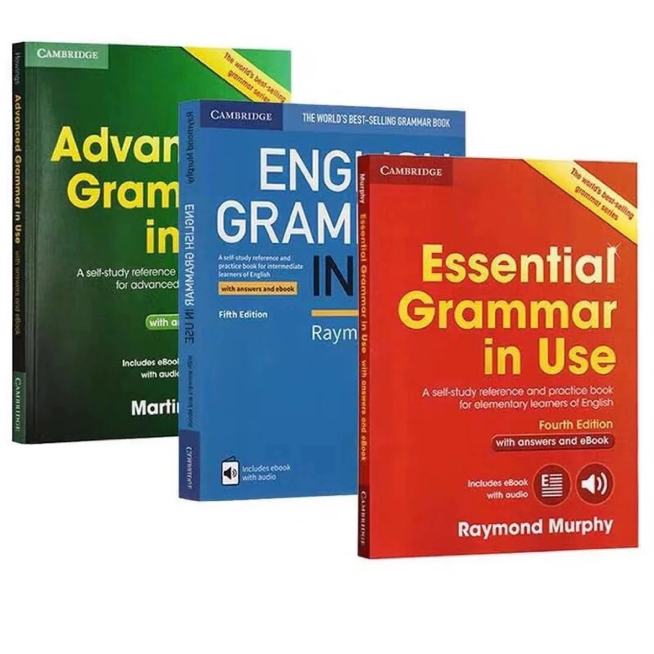 

Cambridge English Grammar, Elementary Intermediate Advanced English Reference Book and Workbook Book Collection
