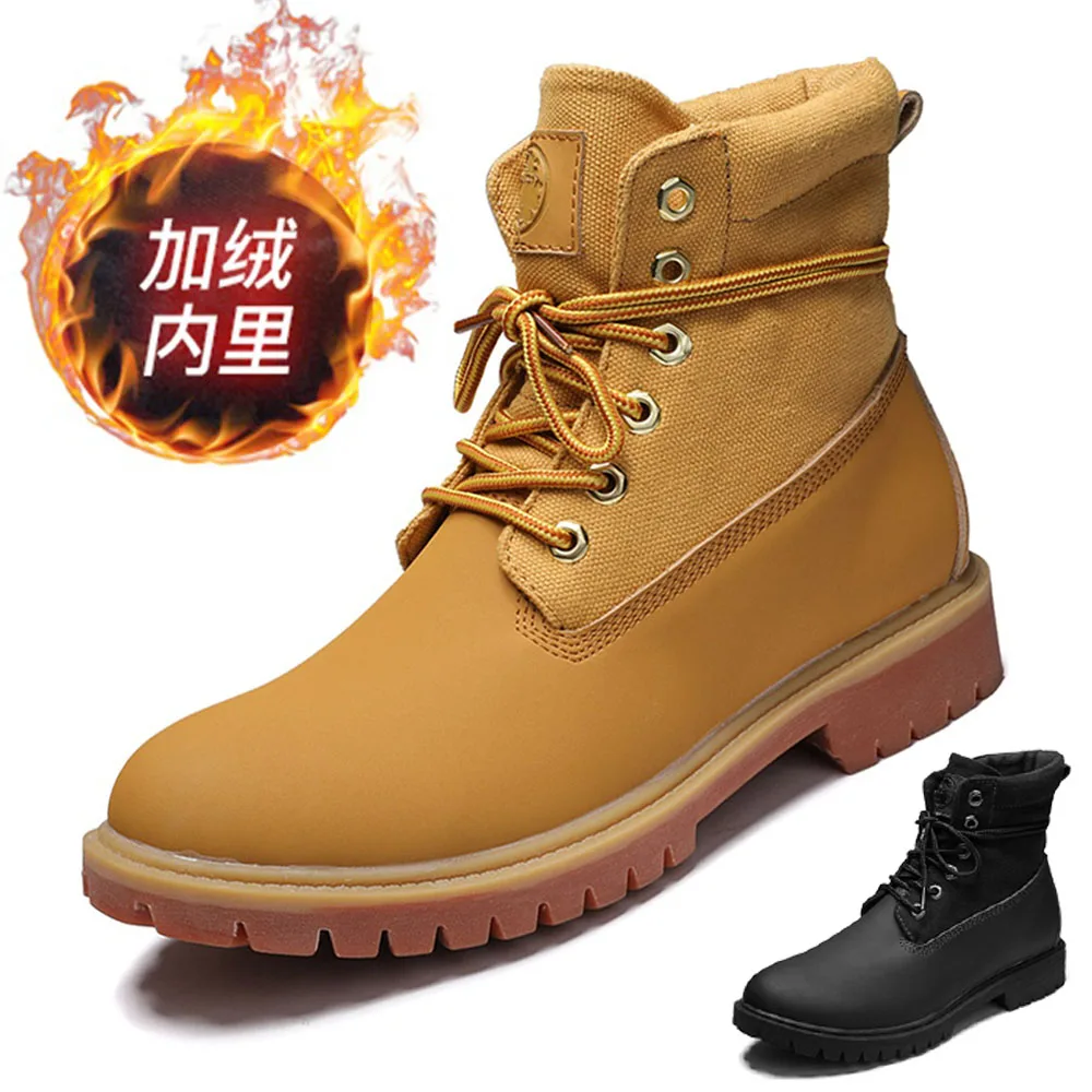 

Мужские и женские модные уличные ботинки Martin, высококачественные кожаные рабочие ботинки, плюшевые теплые мотоциклетные ботинки для влюбл...