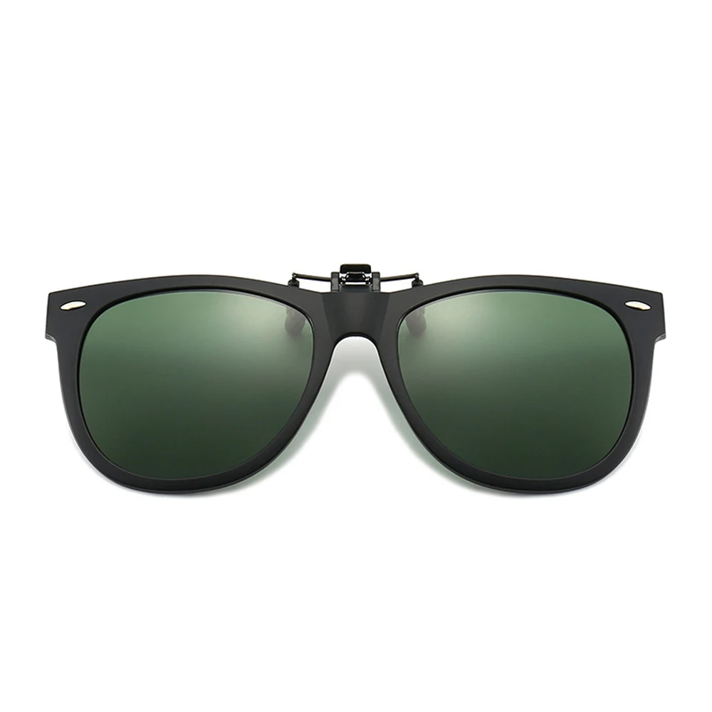 Квадратные мужские и женские очки для близорукости солнцезащитные с зажимом