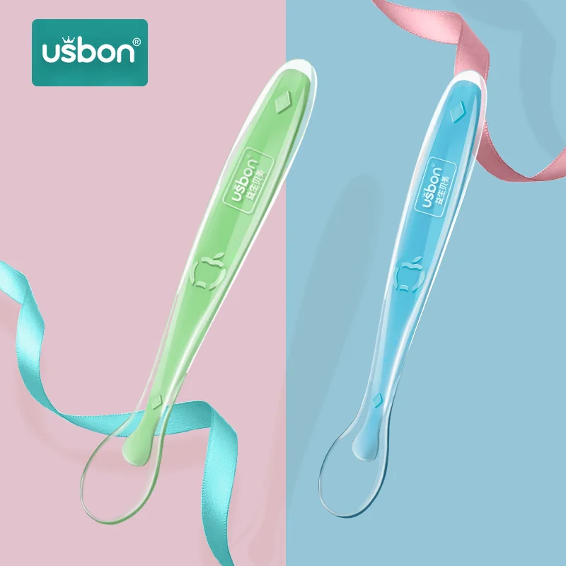 Силиконовая ложка Usbon 2 шт. детские ложки блюда для кормления посуда столовые