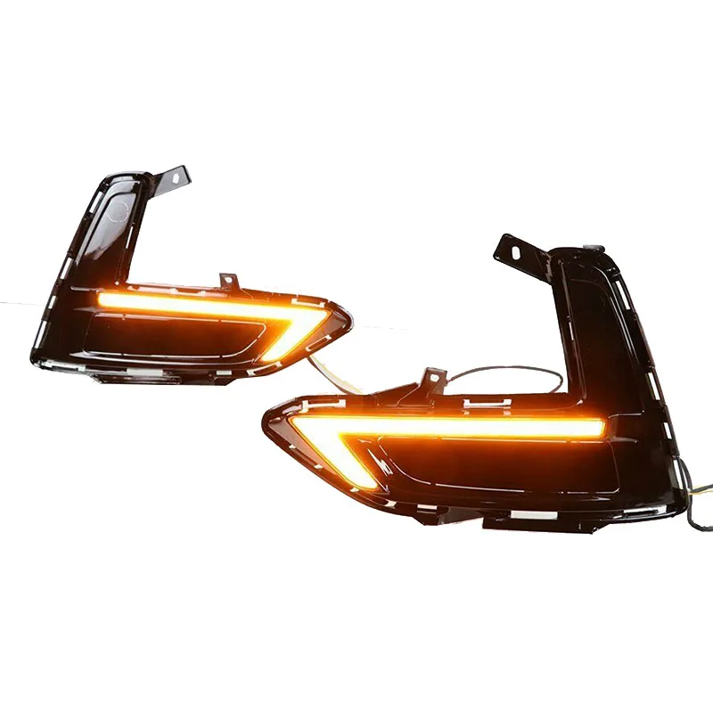 

DHBH-for Nissan Sentra 2019-2020 LED DRL Daytime Running Light with Dynamic Turn Signal Lamp Fog Light (White + Yellow+Blue)