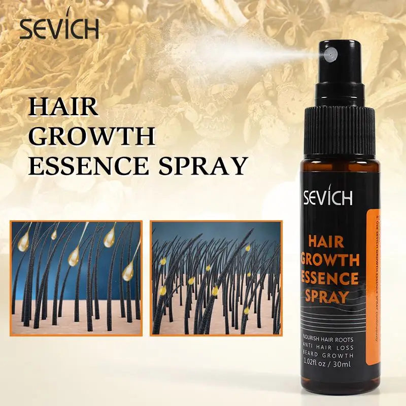Sevich Hair Growth Spray Serum Products Ginger Anti Loss Fast Regrowth Repair Growing Liquid Scalp Treatment 30ml | Красота и