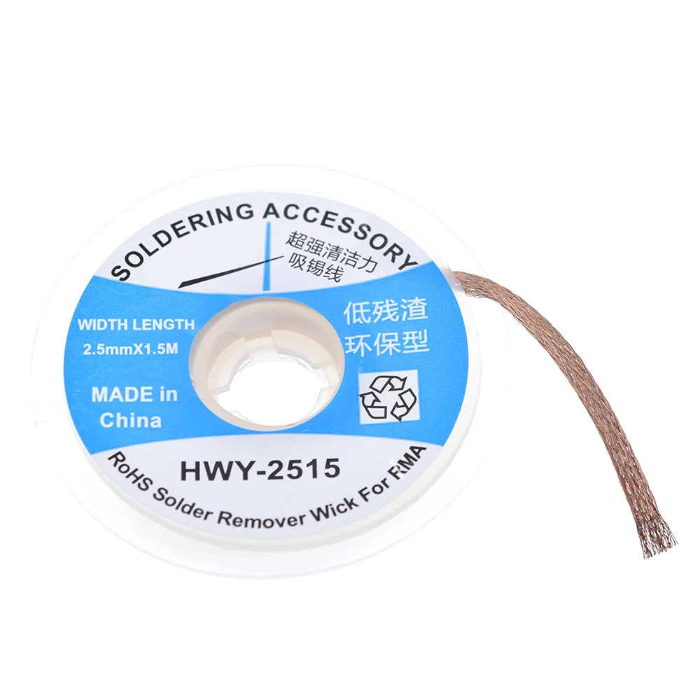 Оплетка для удаления припоя припой Φ провод 1 5 мм 2 3 м сварочный оловянный