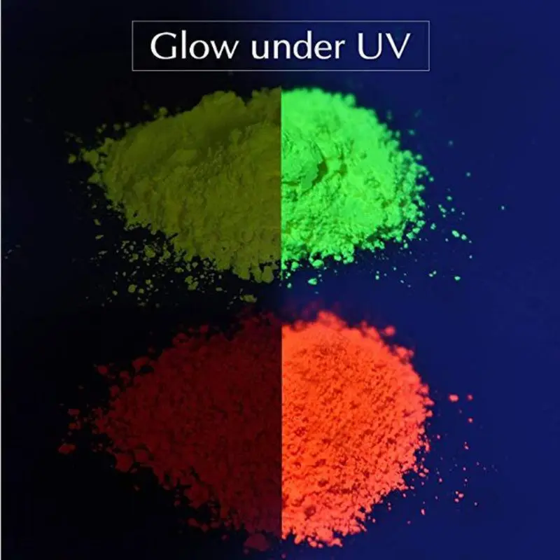 

12Pc Bright Fluorescent UV Pigment Powder Black Light Reactive Resin Pigment Kit 203B