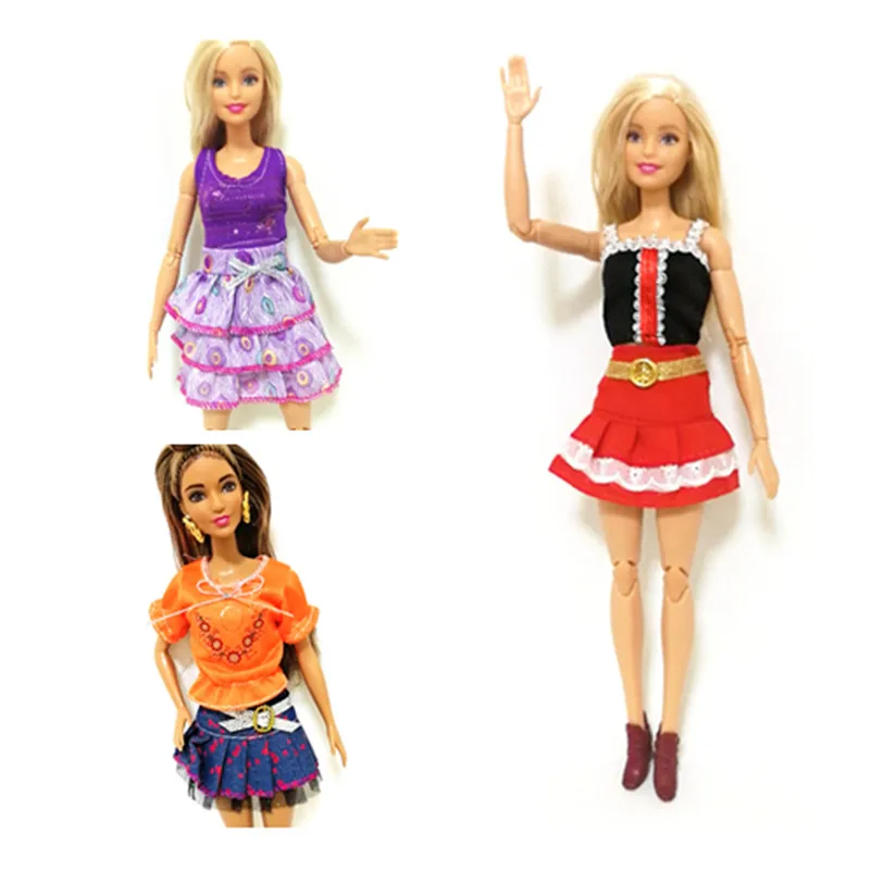 Модное дизайнерское платье с кошками Комплект одежды для Барби BJD FR Одежда кукол