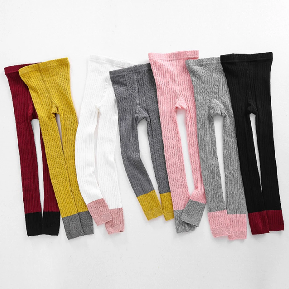 2020 леггинсы для девочек хлопковые детские эластичные цветные Детские