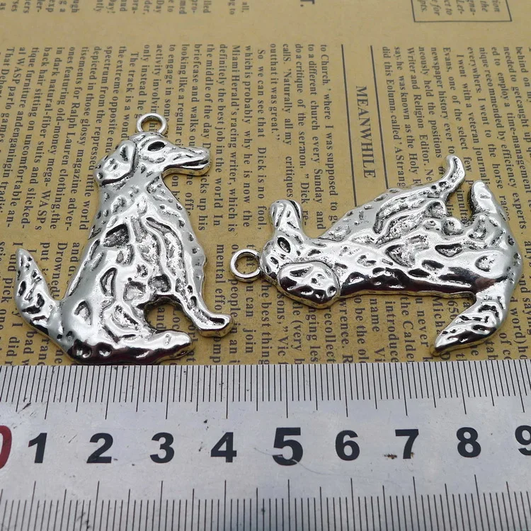 

42*56mm 10.1G Alloy Dog antique Silver exquisite charm pendant for DIY jewelry making Accessories 20 PCs/Bag