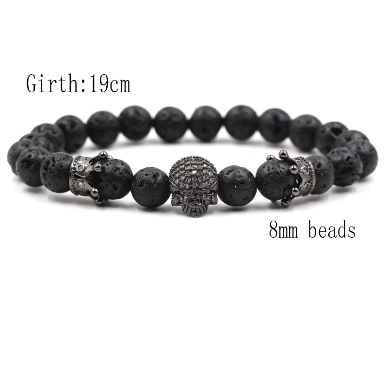 Лидер продаж Amazon стильный браслет в виде черепа микро инкрустация из циркония