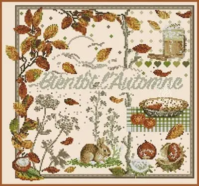 

HH MM Mouse avatar Counted Cross Stitch Kit Cross stitch RS cotton with cross stitch Mrs. Lafite mlf123 autumn rabbit