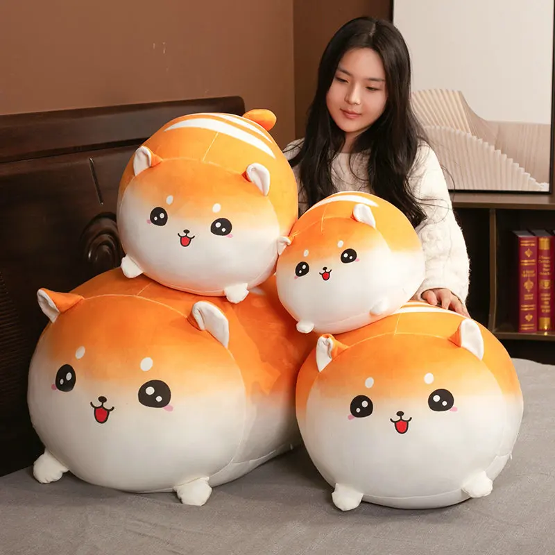 

Cartoon Simulation Bread Dog Plush Animals Toys Shiba Inu Pillow Stuffed Pig Doll For Girls Kids Christmas New Year Baby Gifts