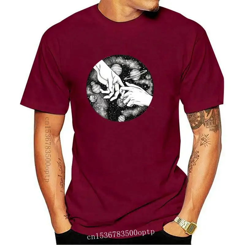 

T-shirts T Shirts for Women Hand Space Printing Cute Short Sleeve 90s Womens Graphic Top Ladies Print Lady Female Tee T-Shirt