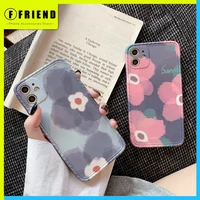 luxury cute hand painted flowers watercolor painting phone cover for iphone 11 12 pro max 7 8p se xs xr women girl phone cases