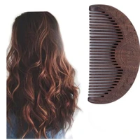 2020 new brown color hair care comb high qaulity anti static handmade natural wood wooden carved sandalwood combs
