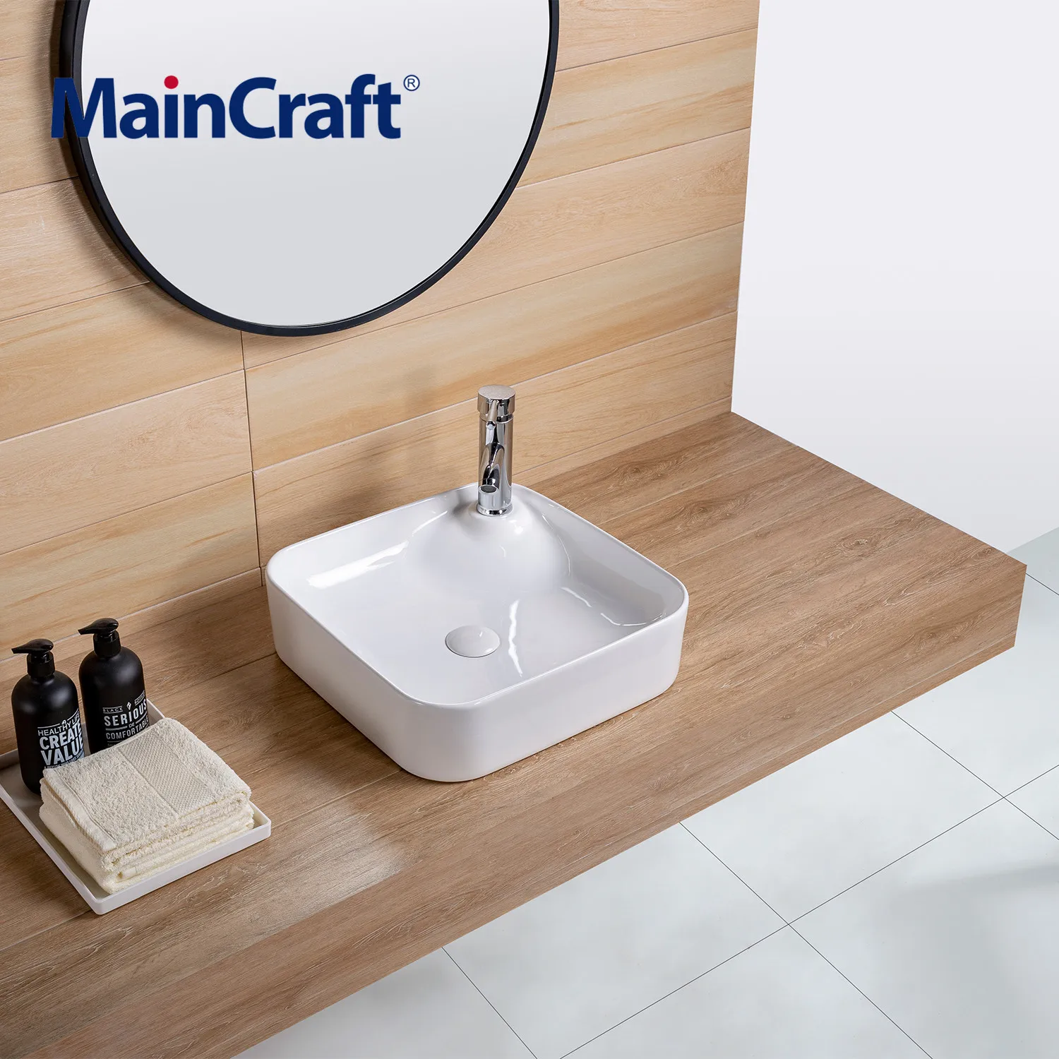 Раковина для ванной комнаты керамическая раковина Labavo прямоугольная водопад