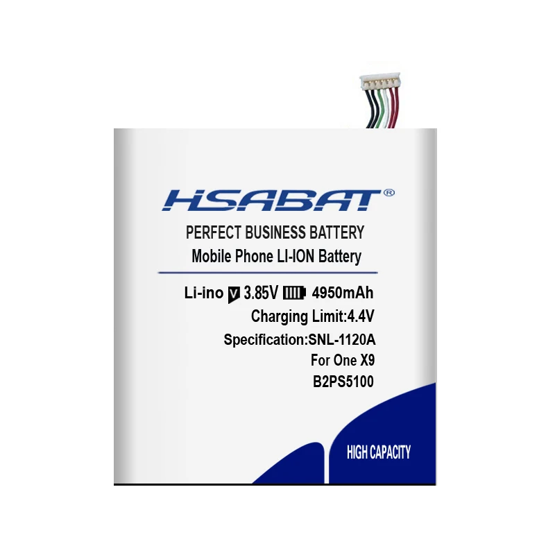 HSABAT B2PS5100 4950mAh Battery for HTC One X9 Dual X9E E56ML X9u Desire 10 pro D10W D820U D820S D820T 826D 826W D10i