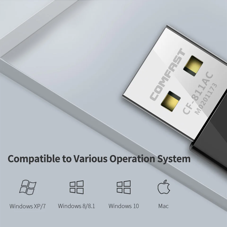 Мини USB Wi Fi адаптер 5 8 ГГц + 2 4 650 Мбит/с|Сетевые карты| |