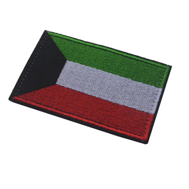 Нашивка с вышивкой в виде флага Кувейта военная тактика нашивка для морального