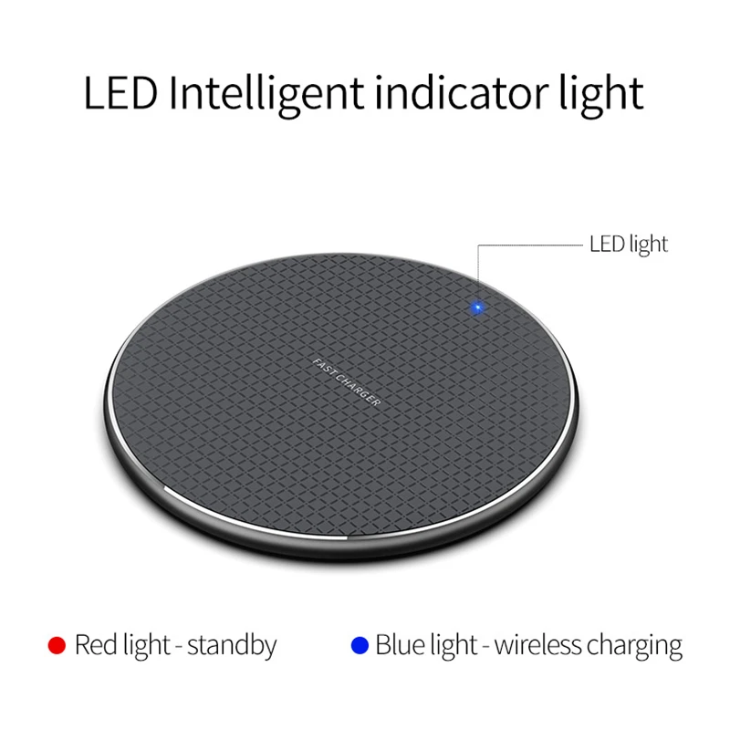 

10W Fast Qi Wireless charger For iPhone 11 12 Pro XS Max XR Wireless USB Charging Pad for Samsung S20 Xiaomi Huawei for Android