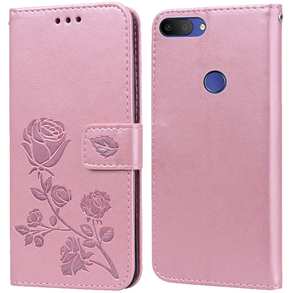 Роскошный кожаный чехол книжка для Alcatel 1S 2019 5024d 2020 бумажник с розами и подставкой