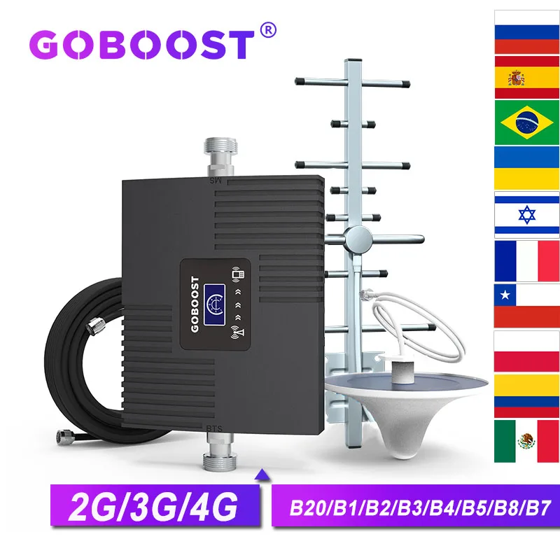 Усилитель сотовой связи GOBOOST GSM 2G 3G 4G CDMA 850 900 UMTS 2100 ретранслятор LTE 800 1800 шт. 1900 AWS 1700