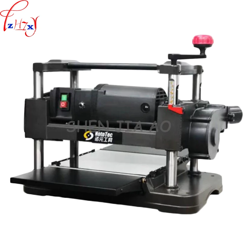 Bestellen 1pc 220V 1500W 12 Inch Exquisite Desktop Flache Messer Schneiden Maschine Industrielle/home Automatische Fütterung Holzbearbeitung Hobel