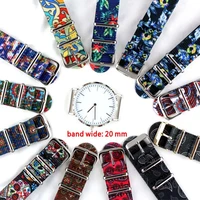 20mm sports nato strap fabric nylon watchband buckle belt for james bond watch bands colorful rainbow strap