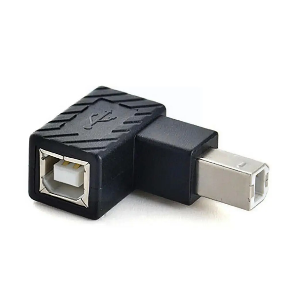 

Newest USB 2.0 Type B Print Port 90 Degree Converter Extender Scanner Black Jack Male Adapter to Angle Female Right Jack Pr Y5G4