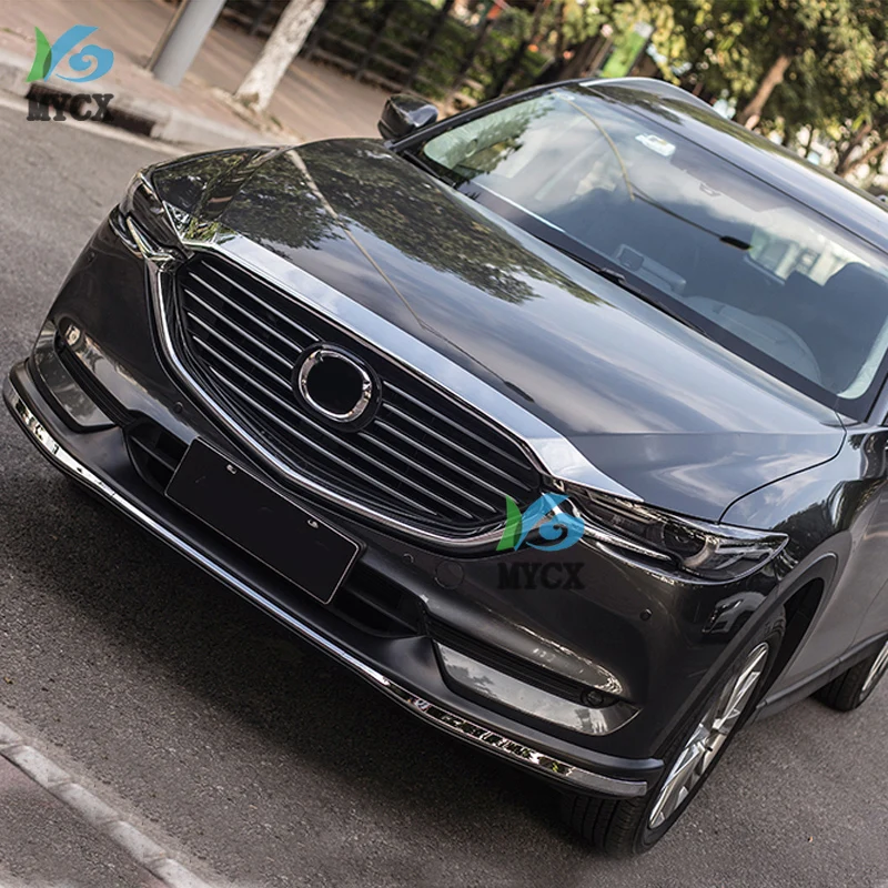 Подходит для Mazda CX8 CX-8 CX 8 хромированная решетка из АБС-пластика решетка капота двигателя наклейка крышка отделка молдинг автомобиля Стайлинг 2 цвета