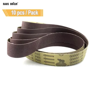 Лента абразивная шлифовальная, 50x1220 мм, от грубой до тонкой шлифовки, P60-600, 2*48 дюймов, 10 шт.