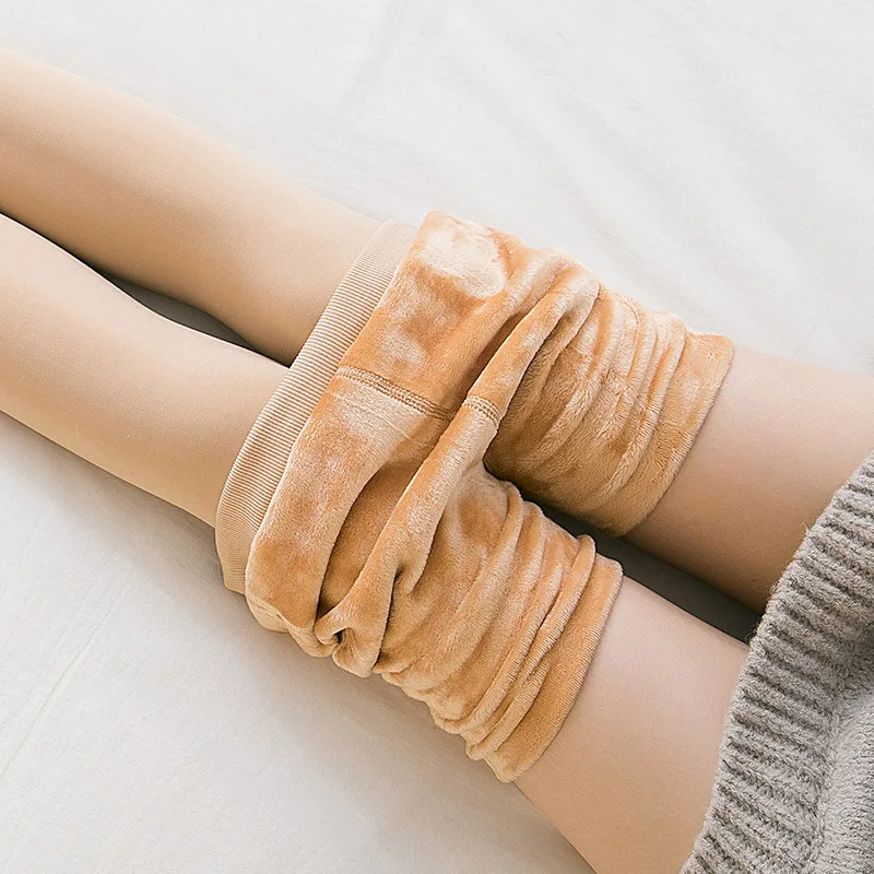 

Winter Leggings Knitting Velvet Casual Legging New High Elastic Thicken Lady's Warm Black Pants Skinny Pants For Women Leggings