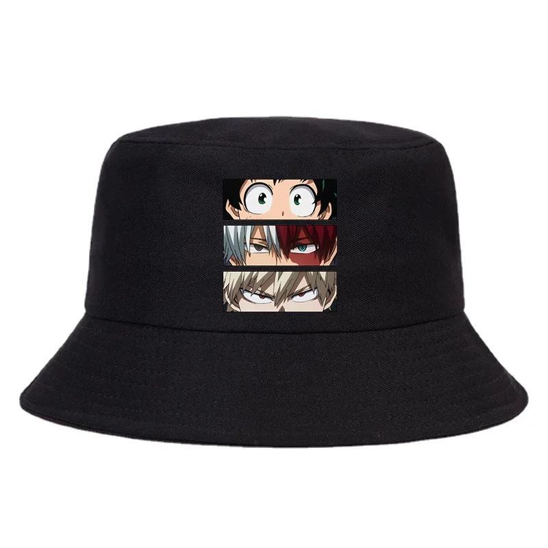 

Панама с плоским козырьком для мужчин и женщин, модная Панама с японским аниме принтом моя геройская академия, лето