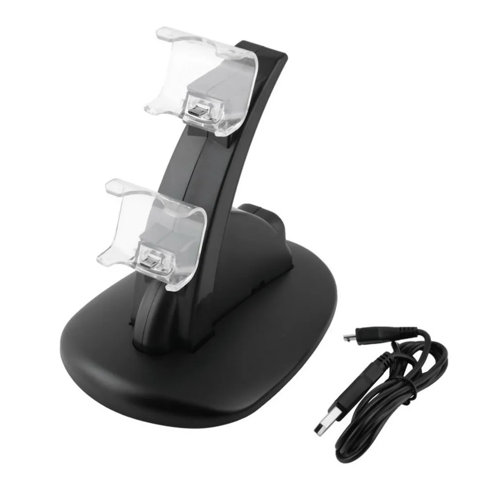 

Dua USB Charging Socket Kit Charger Dock Stand Cradle For PS4 Console Controller Play Station Game Pad with USB Cable Dropship