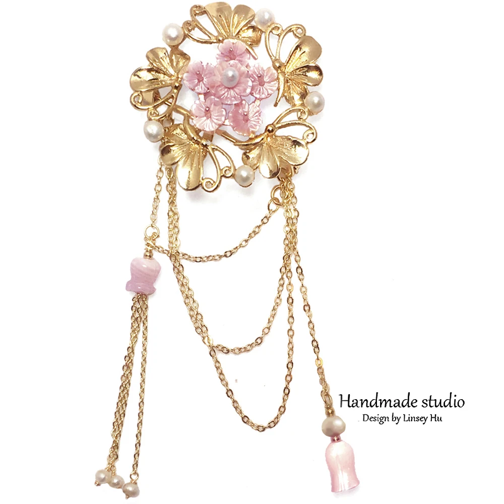 Женская Брошь в виде лотоса CCijiNG брошь ручной работы из пресноводного жемчуга