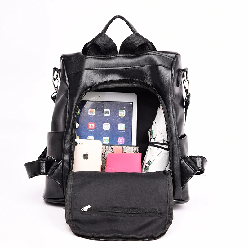 Женский кожаный рюкзак в консервативном стиле винтажный для путешествий