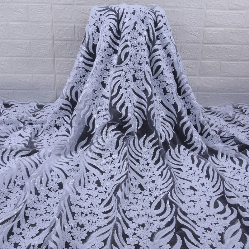 Fench молочный шелк кружевная ткань 2019 Высокое качество африканская бархат