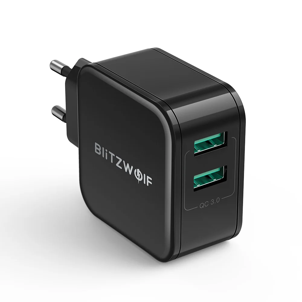 18W EU Plug BlitzWolf QC3.0 USB адаптер для путешествий с европейской вилкой зарядное устройство для мобильного телефона быстрое зарядное устройство для iPhone 11X8 Plus для samsung смартфона - Тип штекера: 18W EU Plug