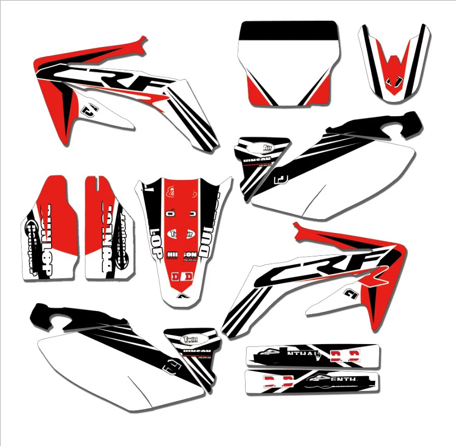 Пользовательские номер фон Графика наклейка& Стикеры для Honda CRF250 CRF250R 2004 2005 CRF 250 250R 2006 2007 2008 2009