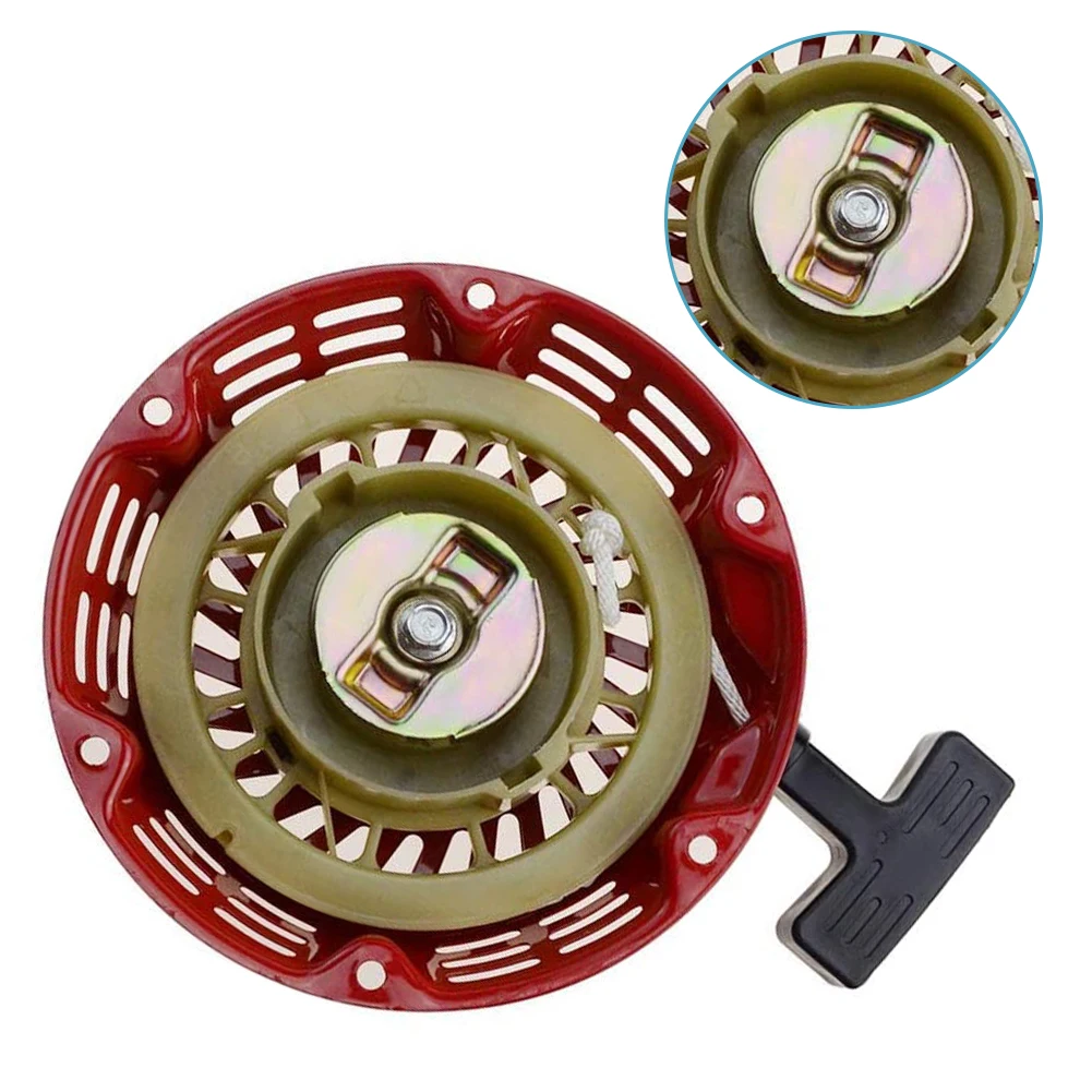 

Recoil Pull Starter Assembly GX160 GX200 Generator Plate Engine Power Replacement Accessories for Lawn Mower Repair Part Fit Red