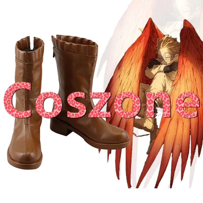 Обувь для косплея Boku No Hero Akademia Hawks коричневого цвета Ботинки Аксессуары костюма