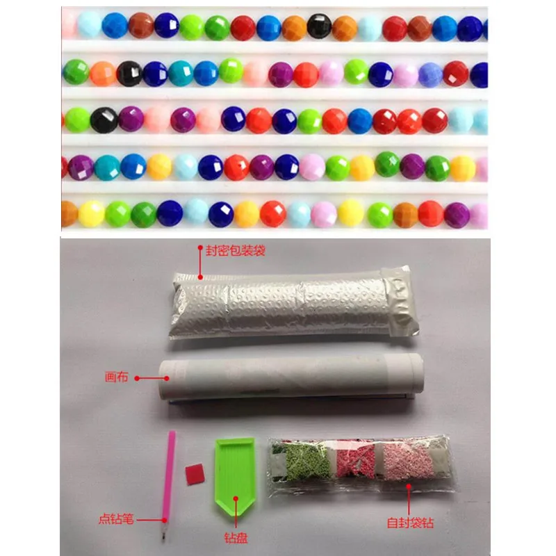 Алмазная живопись 5D Павлин мозаика розового и фиолетового цветов с рисунком