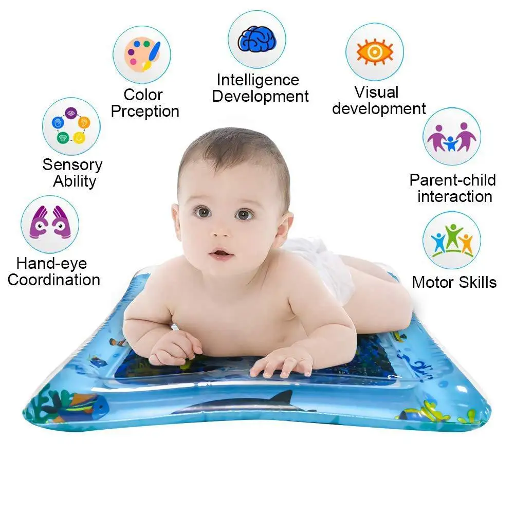 Детский надувной игровой коврик для аквариума игрушка живота водная подушка