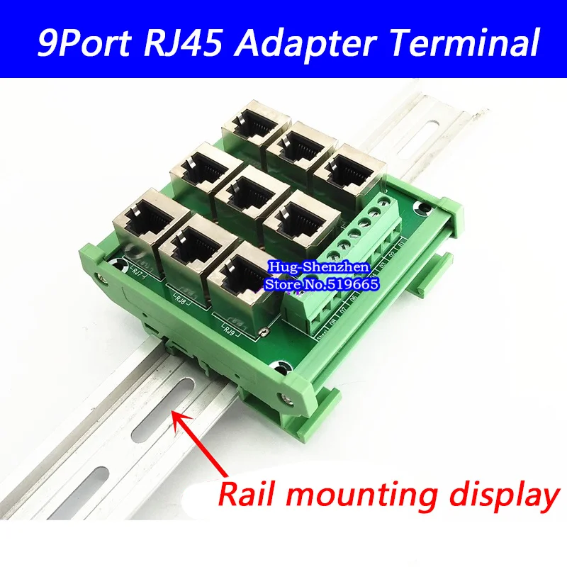 RJ45-9 Port-A RJ45 adapter terminal адаптер для сетевого порта терминал 9 port параллельное